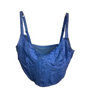 441. Gilly hicks Hollister blue corset crop top size medium